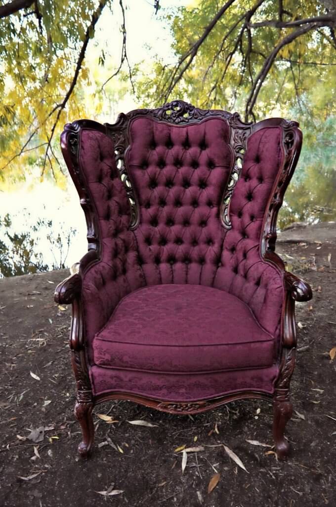 Burgundy Victorian chair