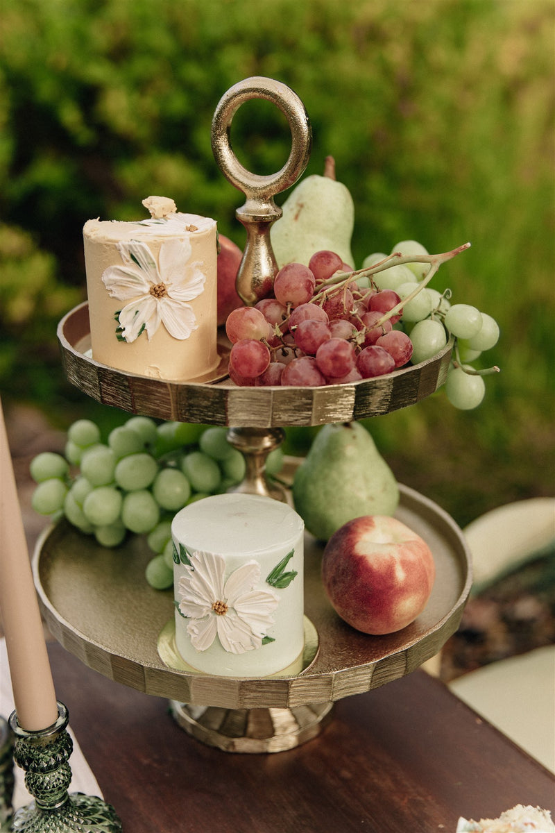 "Salted Caramel" 2-Tier Gold Stand (2)