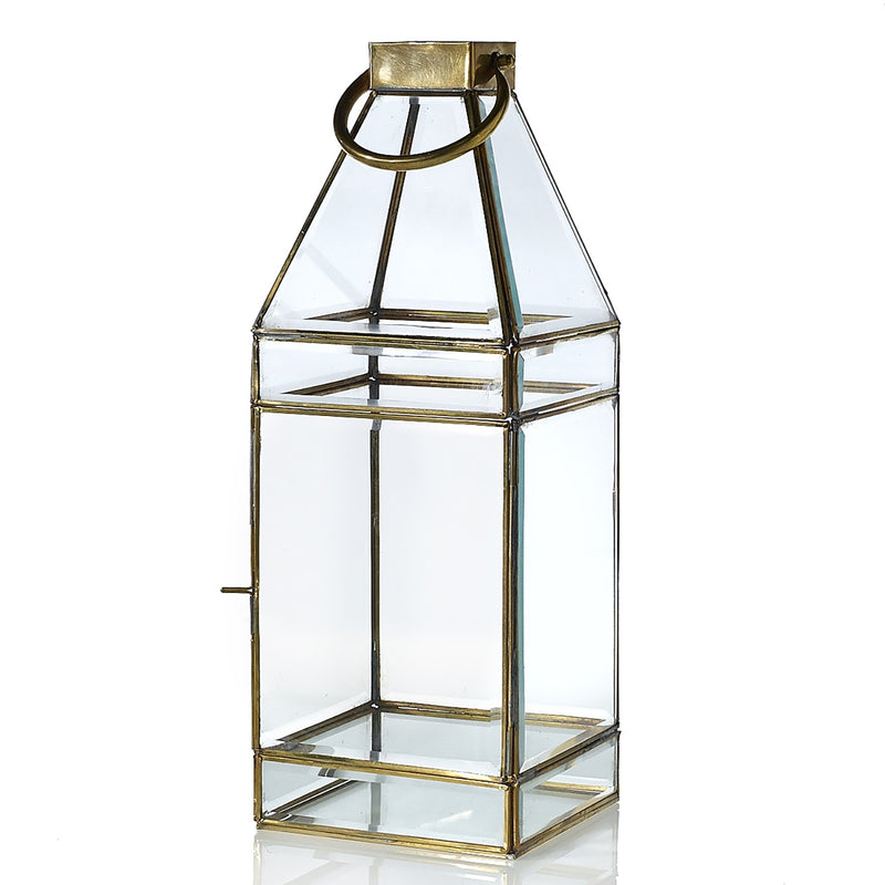 Glass and gold lantern