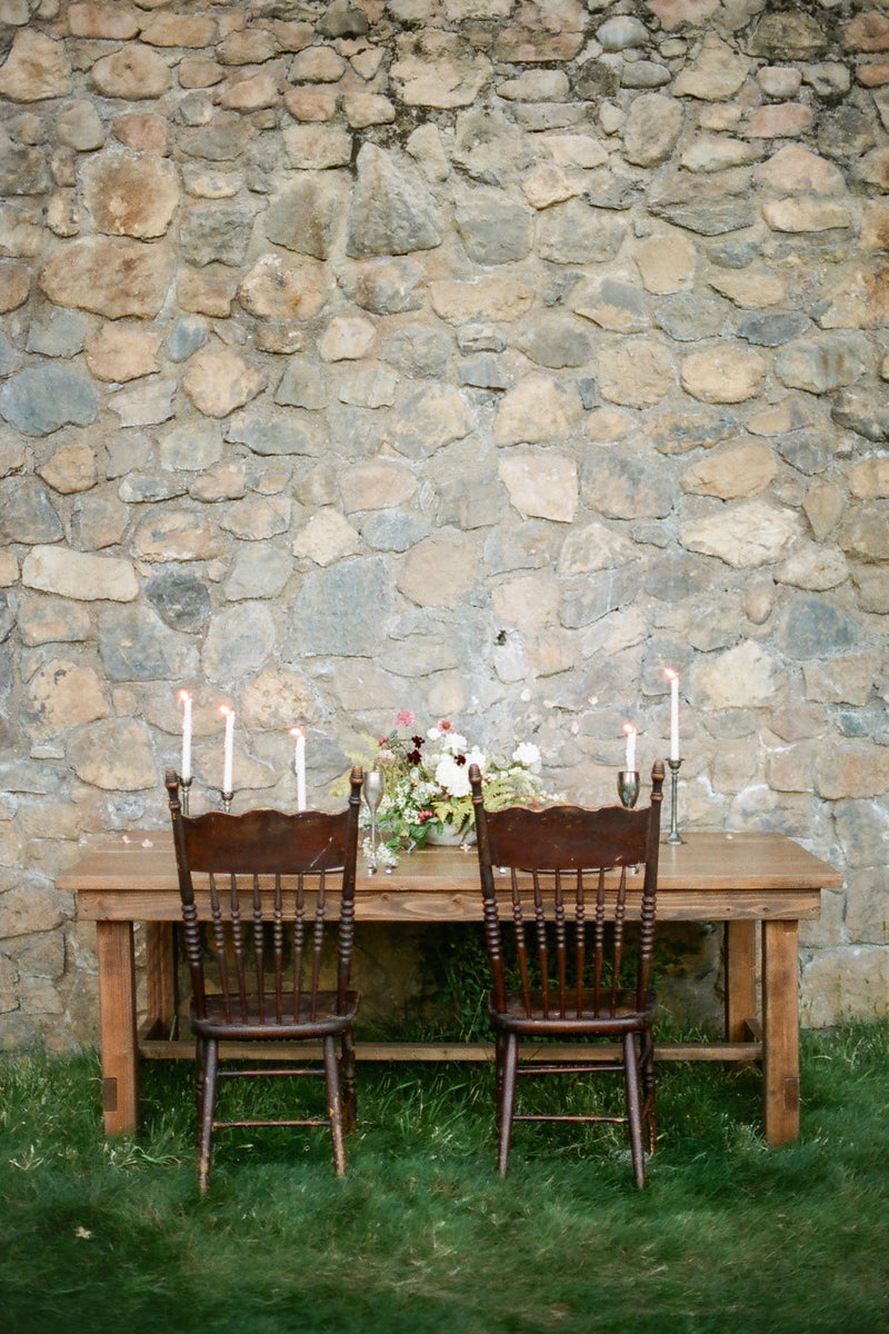 Antique chairs at beautiful table