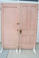 Matching pink vintage doors wedding backdrop