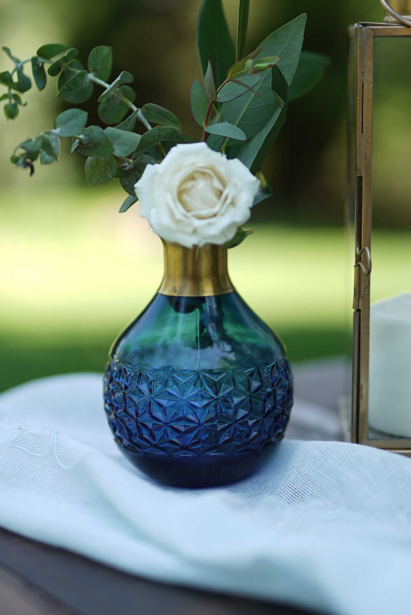 "Bermuda" Blue Glass Vases | QTY: 24