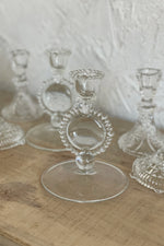 "Clear" Glass Candlestick Holders | QTY 20