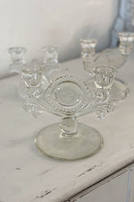 "Dual Clear" Glass Candlestick Holders | QTY 12