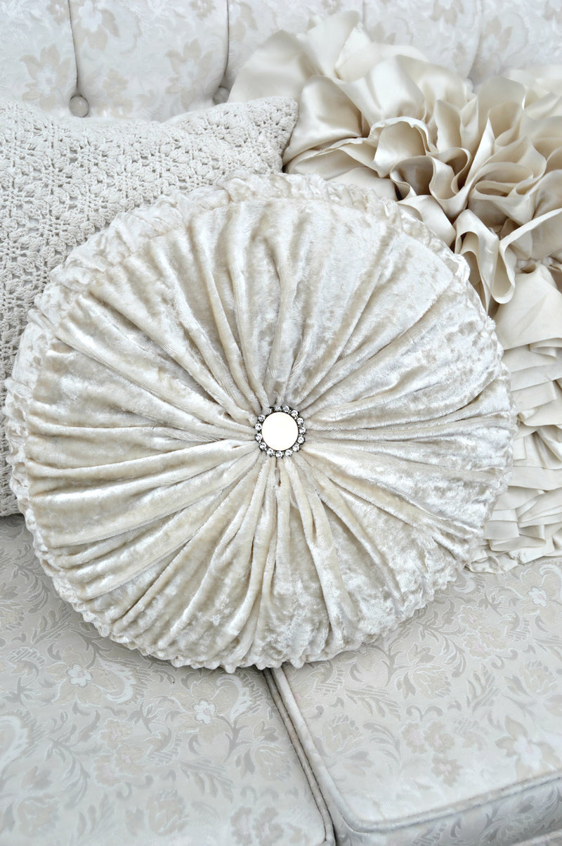 "Crystal" Pillow, Ivory
