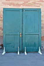Antique green doors, wedding backdrop