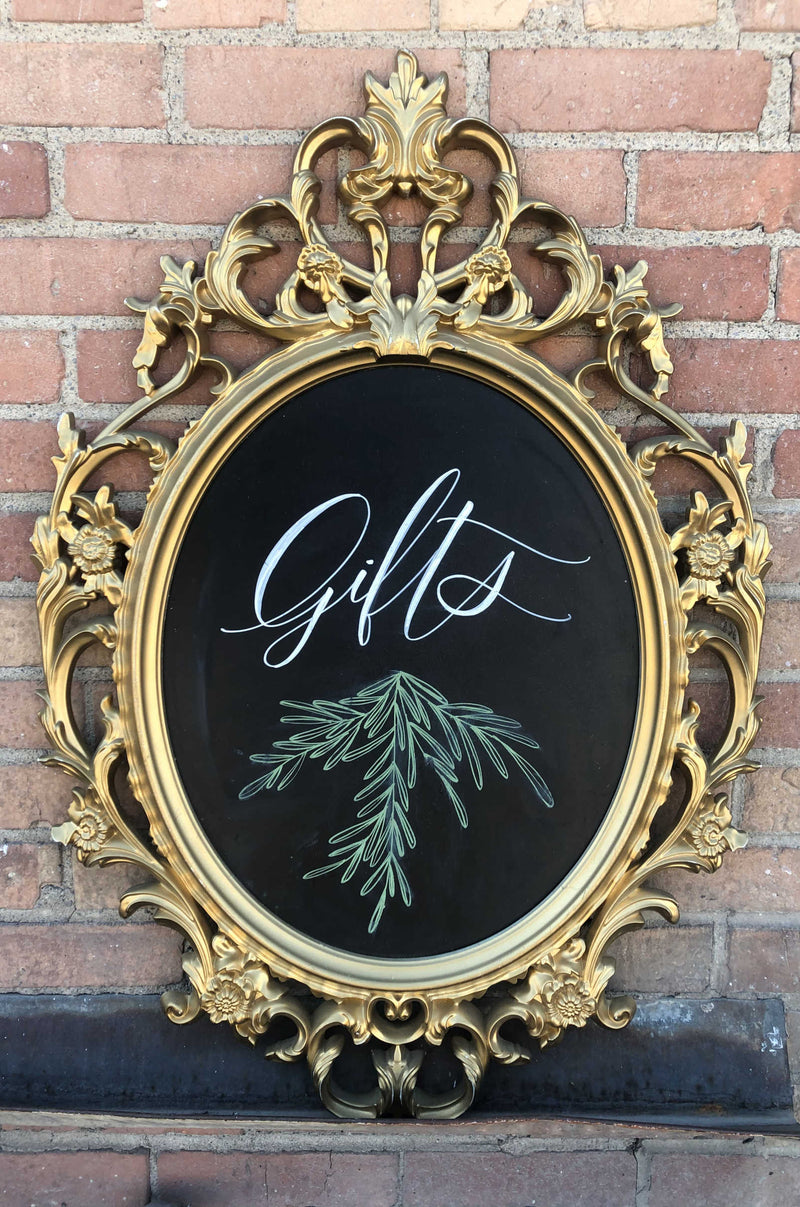 "Gifts" Chalkboard Sign