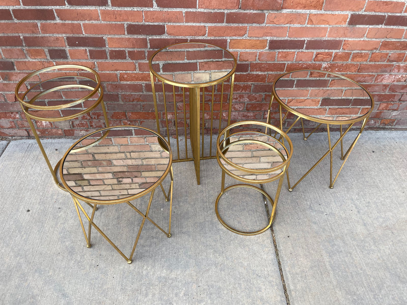 “Cupid” Gold Mirror Tables | QTY 2