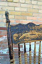 Antique decorative wooden chair