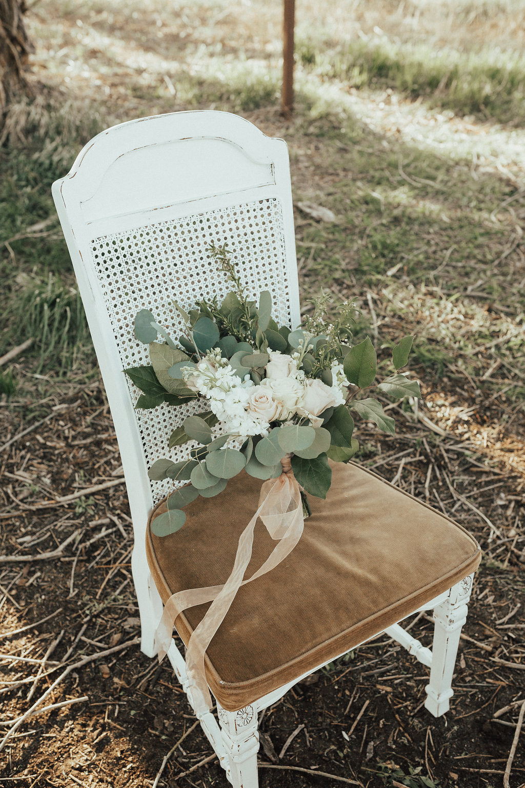 Vintage chairs for garden wedding