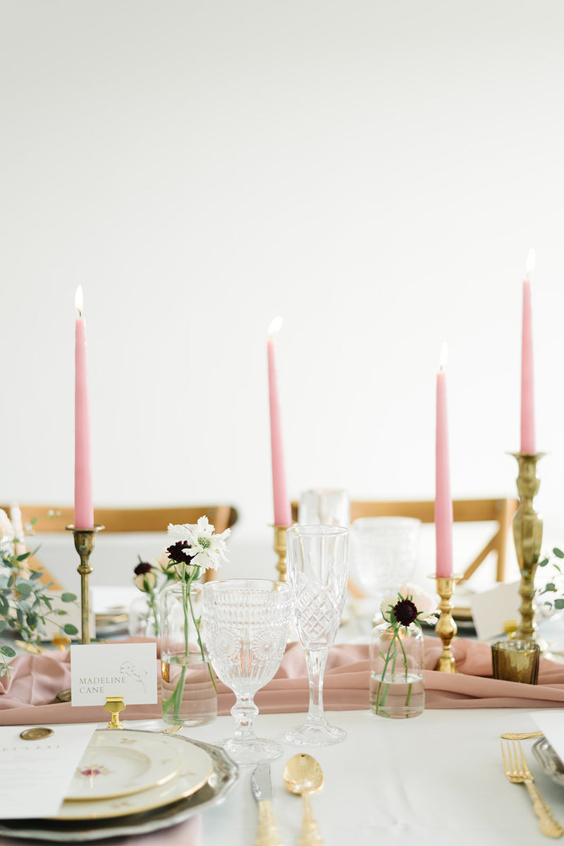“Sweet Pea” Brass Candlestick Holders | QTY 150+