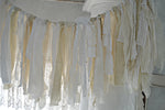 Neutral colored shabby chic fabric garland