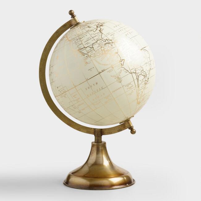 Cream world globe
